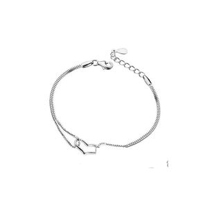 Koreansk stil kristall armband sier pläterad kreativ charm hjärtformad hänge halsband armbanden smycken trevligt presentfartyg droppleverans dh8si
