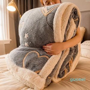 Blankets Blanket Quilt Thickened Cashmere Flannel Sheet Coral Velvet Sofa Cover For Beds Soft Fluffy Plaid Anime