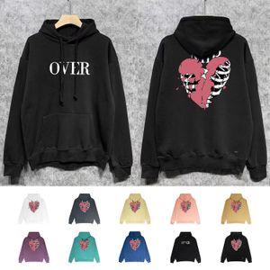 Herrtröjor tröjor designer trasig kärlek tryckt flerfärgade långärmade hoodie street lös ren bomullsmän och kvinnor på samma sätt