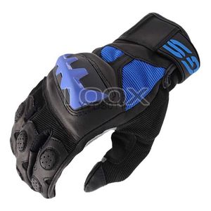 Cinco dedos luvas frete grátis GS Team Racing Motocross luvas de motocicleta para BMW Motorrad bicicleta luvas de couro preto azul YQ231111