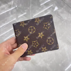 ウォレットホルダーラグジュアリーデザイナークラシックプリントパリのメンズクレジットカード財布カードトップレザーファッション女性用ミニウォレットコインポケットボックス