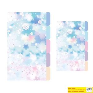 Markmark 594F 1set Blossoms Cherry Blossoms estilo A5 A6 LODE FOLE FOLEBRO Divisor Divisor Diário Diário Planner Planner Funcionários Escola estudantes