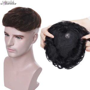 Men's Children's Wigs S-noilite 16x19cm 35g Men Toupee Human Hair Replacement System Hair Toppers Hairpiece 4Inch Hair Wig Men Clip In Hair YQ231111