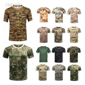 Herren T-Shirts Herren Quick Dry Military Tactical T Tarnung Armee Angeln Kurz Jagd Wandern Camo T-Shirts Kleidung 230411