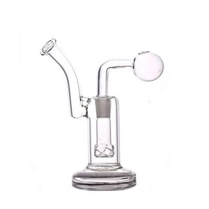 1 pz Bong di vetro spesso Bong Mobius Fumatori di tubi d'acqua 8 pollici di altezza Recycler Dab Rigs Bong d'acqua Con grande tubo di vetro per bruciatore a nafta più economico