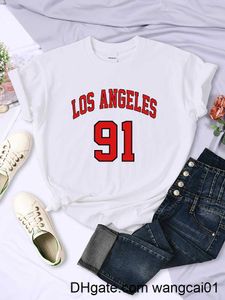 Мужские футболки Dome Cameras Los Angeles 91 Командная униформа футболка мода лето-короткие рукавы Street Casual Tee Corean Sport Sport Cool Women T Рубашки 4113