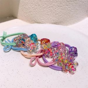 2 pezzi coreano dolce ragazza principessa frutta fiore elastico moda bambini simpatico cartone animato coniglio capelli corda accessori per capelli