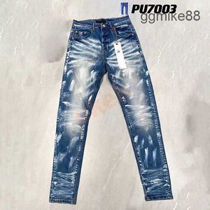 Jeans viola per jeans da uomo firmati pantaloni in denim da donna jeans da motociclista strappati effetto consumato slim fit moto abbigliamento da uomo jeans WAJJ