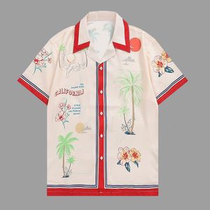 Mäns casual skjortor Spring Hawaiian Shirts Summer Shirt Men Streetwear Flower Plant Print Beach Shirt Hip Hop Casual Tropical Holiday Tops 230410