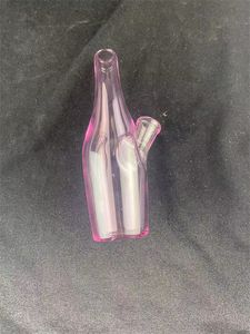 Glas-Shisha-Bohrinsel-Bong, lila Sake-Flasche, 10 mm gemeinsame Direktverkäufe ab Werk willkommen auf Bestellung