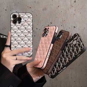 Vacker iPhone -telefonfodral 15 14 Pro Max Cases Designer Leather Brandlp HI Quality Purse 18 17 16 15Pro 14Pro 13Pro 12Pro 13 12 11 Fall med Logo Box Packing Man Woman