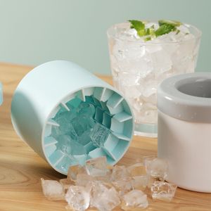 Ice Cream Tools Bucket Cup Mold Cubes Tray Food-Grade Quick Freeze Silicone Maker Creative Design Frozen Drink 230410