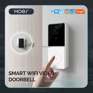 Doorbells MOES Tuya 1080P Smart WiFi Video Doorbell Camera Wireless 2-Way Audio Intercom Night Vision with 64 GB SD CardHome Security YQ231111