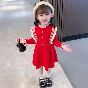 Girl's Dresses 3-11Years Toddler Baby Sweaters Dress Kids Lace Collar Princess Knit Sweater Dresses for Girls Cute Outfits Children Clothing 7 231110