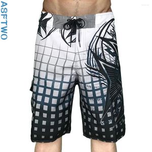 Shorts Masculinos 2023 Surf Calças de Praia de Secagem Rápida Férias Primavera Turismo Xadrez Quatro Cores Cinco Pontos