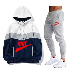Men's Tracksuit Fleece Hoodie Jacket and Sweatpant High Quality Sportswear Coat Harajuku Style Casual Streetwear 2023 Clothing