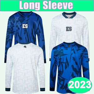 2023 Salvador National Team Mens Soccer Jerseys #13 LARIN #21 TAMACAS #7 D.CEREN Home Blue Away Long Sleeve Football Shirts Uniforms