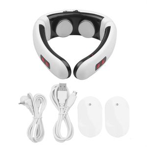 Back Massager Electric Neck Massager Pulse Back 6 Läges Power Control Far Infrared Heat Cint Relief Tool Health Care Relaxation Machine 230411