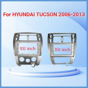 2 DIN CAR DVD Frame Audio Fiting Adapter Dash Trim Kits Facia Panel 10.1 tum för Hyundai Tucson 2006-2013 2 DIN Radio Player