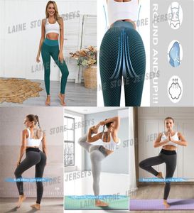 Kvinnor Leggings Sports Gym Wear Seamless Fitness Fashion Patchwork Print Hög midja Elastisk Push Up Ankle Length Polyester Leggings7271522
