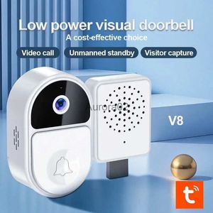 Campainhas Tuya VisualV8v9 Campainha Inteligente Wifi Externo Intercomunicador Remoto Monitoramento Ip65 À Prova D 'Água Câmera Do Telefone Móvel Hd Visão Noturna YQ231111