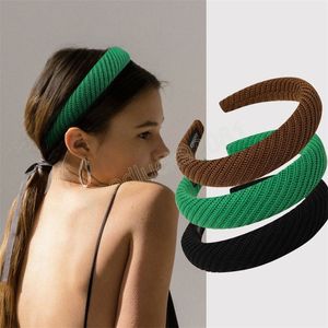 Fashion Hair Bands for Women Elegant Colorful Solid Color Knitting Autumn Winter Headband Hair Hoop Girls Hair Accessories