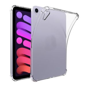 Transparenta chockfall för mini 1/2/3/4/5/6 10.2 10.5 9.7 11 10.9 10 Crystal Clear TPU Silicone Protective Cover