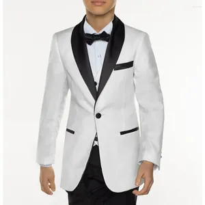 Men's Suits Custom Mens Suit White One Button Wedding Prom 1 Pieces (Jacket) Business Men