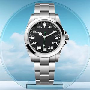 Clean Watch Luksus Air King 126900 zegarek ze stali nierdzewnej dla mężczyzn 40 mm szafirowy wodoodporny świecące światło na rękę 9001 Wysokiej jakości ruch męski zegarek z pudełkiem