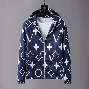 스프링 가을 남자 재킷 브랜드 브랜드 인쇄 남성 패션 캐주얼 윈드 브레이커 폭격기 재킷 코트 새로운 아웃웨어