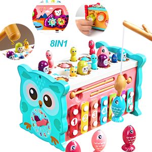 Барабаны перкуссия детские игрушки Montessori Learning образовательные игрушки для малышей рыбалки на фортепиано Fun Fun Game Music Рождение inny 0 6 12 13 24 месяца подарок 230410