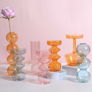 Wazony Ins Crystal Ball Bubble Glass Wazon Kwiat Hydroponika Kulka Szkło Art Flower Ware Decor Home Decor Wazon P230411