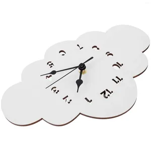 Wall Clocks Clock Cloud Shaped Silent Clockwork Decoration