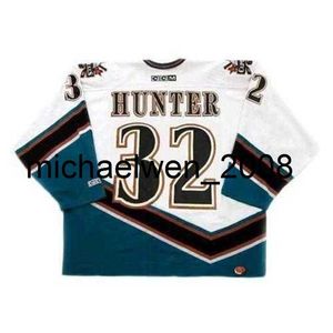 Weng Dale Hunter 1998 CCM Vintage Home Hockey Jersey All Stitched Top-Quality 모든 이름 모든 크기의 골키퍼 컷.