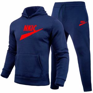 New Autumn Men's Tracksuits Quality Fleece Sweatshirt Pants Sporting Sweat Suits Mens Survetement Sportswear Male Tracksuit