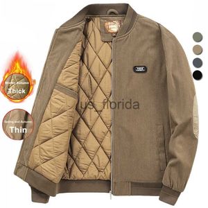 Men's Jackets Bomber Jacket Men Corduroy Spring Military Baseball Jackets Casual Windbreaker Quilted Winter Coats Vintage Outdoor Fashion 4XL J231111