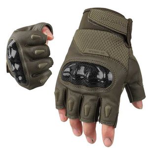 戦術手袋保護戦術手袋軍事訓練と戦っている軍事訓練指のない手袋は、オートバイバイカーグローブZLN231111を登る男性のためのフィンガーレスグローブ作業