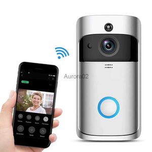 Дверные звонки WiFi дверной звонок Камера Smart WI-FI Видеодомофон Дверной звонок Видеозвонок для квартир ИК-сигнализация Беспроводная камера безопасности Дверной звонок YQ231111