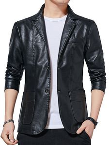 Suit collar men's spring and autumn 2023 new trend handsome motorcycle plush leather jacket men's oversized jacket