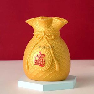 Vaser välsignad väska blomkruka vas kinesisk nyårsfjäderfestival förmögenhet gör blomma arrangemang vasplastfestival dekorationl2311111111111111111