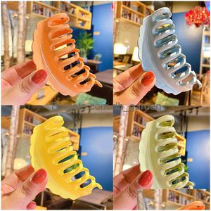 Clamps Big Claw Clips 4 Inch Jumbo Hair Clip Banana Nonslip Large Strong Hold For Thick Women Girls French Design Accessorie Dhgarden Dhcgr