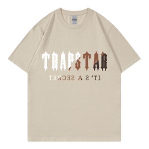 2023 New TRAPSTAR Letter Print T-shirt da uomo Classic Casual Fashion Trend per uomo e donna T-shirt sportiva semplice in puro cotone Fidanzato Fidanzata Regalo