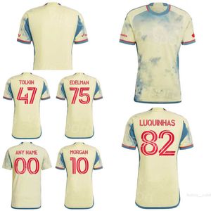 New York Red Soccer 10 Lewis Morgan Jersey 21 Omir Fernandez 12 Dylan Nealis 11 Elias Manoel 23 Cristian Cssseres Jr 4 Andres Reyes Football Kits FC 2023 2024