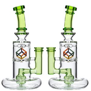 Vintage SPINNING DAB RIG Glass Bong Water Hookah 10INCH Smoking Pipes With Bowl Original Glass Factory can put customer logo by DHL UPS CNE