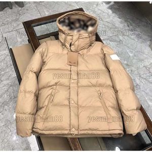 Designer burrberry Detachable Sleeve Hoodie Down Jacket burberrry Vintage Plaid Lining Mens And Womens Puffer Jackets Coat Zipper Casual Parkas