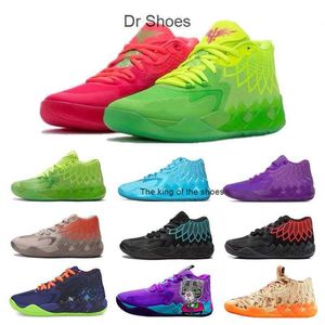 2023MB.01 shoesBoys LaMelo Ball MB1 Rick Morty Running Shoes for sale Blue Purple Mens Womens kids Sport Shoe Trainner Sneakers US4.5-US12