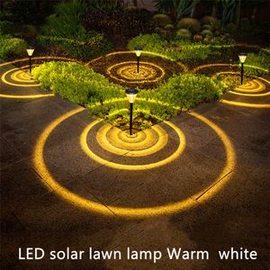 Solar lights outdoor waterproof garden landscape lawm lamp lights garden lighting camping lawn lights warm white color changing Round soul ring unique spot light