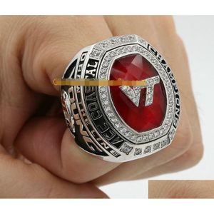 Virginia Tech Hokies Acc Coastal Champions Championship Ring With Wooden Display Box Souvenir Men Fan Gift 2023 Wholesale Drop Deliver Dhvon