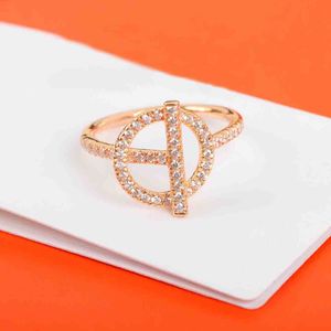 2023 Luxury quality charm punk band ring with sparkly diamond in S925 silver material have stamp box PS4838A