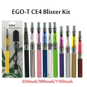 ego-t ce4 blister e-cigarettes kits 650mah/900mah/1100mah ego-tバッテリー付きUSB充電器フィット510スレッドカートリッジベイプ電子タバコペン
